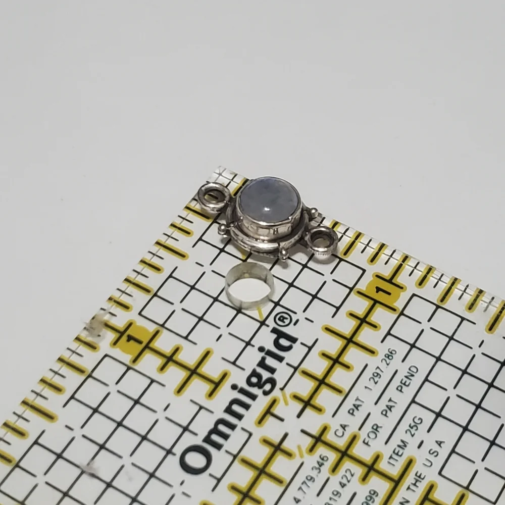 2/$20 Link Sterling Silver with Rainbow Moonstone (Natural) 18x10mm